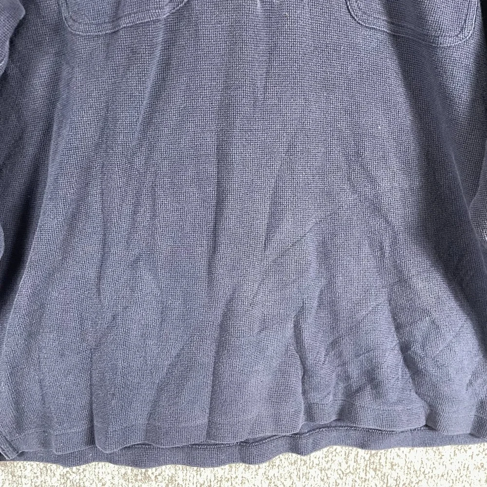 Polo Sport Ralph Lauren Shirt Mens Medium Blue Half Zap Pockets Polo Y2K Loose